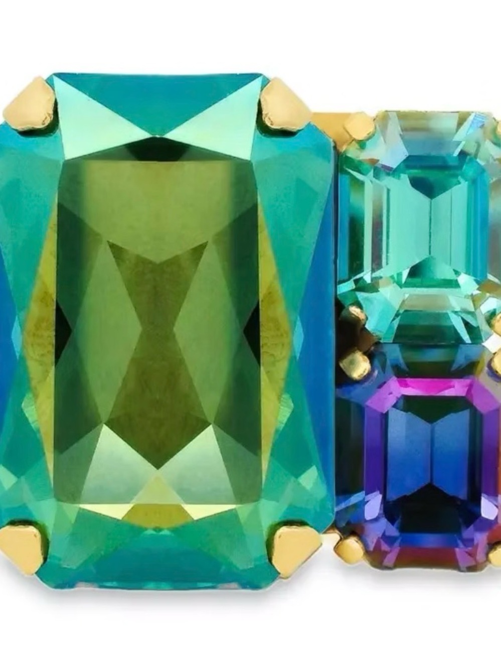 TOVA Diana Ring in Aqua Verde NWOT